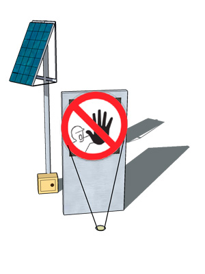 Solar Powered Lighting Kit for Warning Signs
